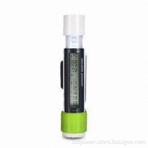 4-in-1 LED Torch/Lantern World Time Alarm Clock/FM Radio, Electronic Volume Control (Travel Clock)
